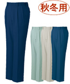 [秋冬用]ストレッチツータックパンツ(01-40901)