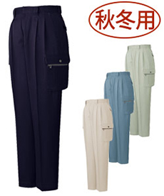[秋冬用]綿100%ツータックカーゴパンツ/41602(01-41602)