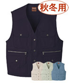 [秋冬用]綿100%ベスト(01-41610)