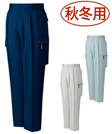 [秋冬用]抗菌防臭ストレッチツータックカーゴパンツ/43502(01-43502)