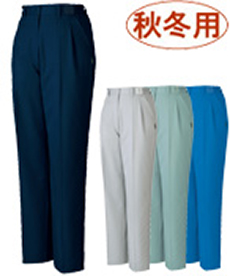 [秋冬用]エコ5バリューレディースツータックパンツ[JIS T8118適合][女性用](01-43806)