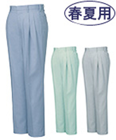[春夏用]製品制電清涼ツータックパンツ[JIS T8118適合](01-45301)