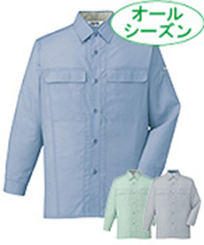 [春夏用]製品制電清涼長袖シャツ[JIS T8118適合](01-45304)
