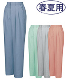 [春夏用]製品制電清涼レディースツータックパンツ[裏付][JIS T8118適合][女性用](01-45306)