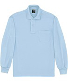 [通年]吸汗速乾長袖ポロシャツ[胸ポケット有り](01-47604)