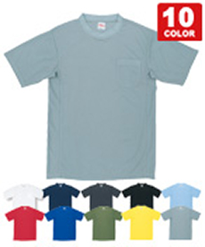 [春夏用]吸汗速乾半袖Tシャツ[胸ポケット有り](01-47684)