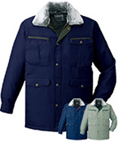 [秋冬用]制電防寒コート[衿ボア仕様](01-48073)