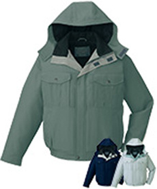 [秋冬用]エコ防寒ブルゾン[フード付・取り外し可能](01-48140)