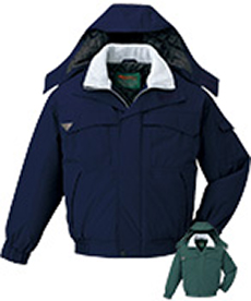 [秋冬用]エコ防水防寒ブルゾン[フード付・取り外し可能](01-48260)