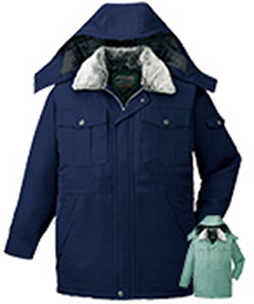 [秋冬用]エコ防寒コート[フード付・取り外し可能](01-48273)