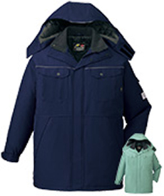 [秋冬用]製品制電コート[フード付・取り外し可能・JIS　T8118対応](01-48413)