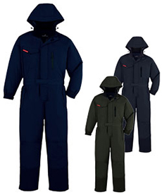 [秋冬用]防寒つなぎ服[フード付き・取り外し可能](01-48500)