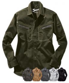 [秋冬用]Jawinストレッチ長袖シャツ[男女兼用](01-52504)