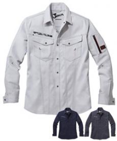 [秋冬用]Jawin ストレッチ長袖シャツ(01-52804)