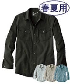 [春夏用]Jawin長袖シャツ[綿100%](01-55104)