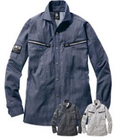 [春夏用]Jawin ストレッチ長袖シャツ[男女兼用](01-57404)