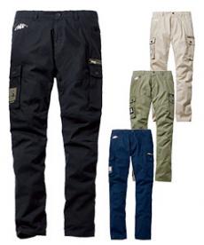 [春夏用]Jawin ストレッチノータックカーゴパンツ[男女兼用](01-57502)