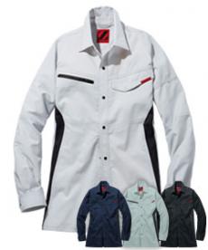 [通年]Z-DRAGON ストレッチ長袖シャツ[男女兼用](01-76504)