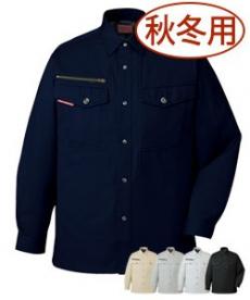 [秋冬用]綿100%ストレッチ長袖シャツ(01-80204)