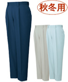 [秋冬用]エコ制電ワンタックパンツ(01-80801)
