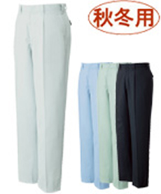 [秋冬用]エコ製品制電ストレッチワンタックパンツ[JIS T8118適合](01-82001)