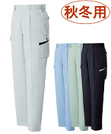 [秋冬用]エコ製品制電ストレッチワンタックカーゴパンツ[JIS T8118適合](01-82002)