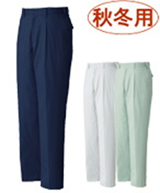 [秋冬用]ストレッチワンタックパンツ(01-82101)