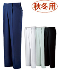 [秋冬用]裏綿ストレッチツイルワンタックパンツ(01-82301)