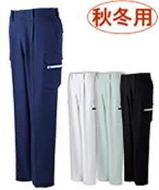 [秋冬用]裏綿ストレッチツイルワンタックカーゴパンツ(01-82302)