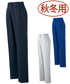 [秋冬用]制電ストレッチレディースワンタックパンツ[女性用](01-82806)