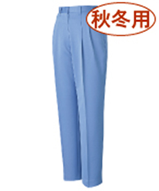 [秋冬用]低発塵製品制電レディースツータックパンツ[JIS T8118適合][女性用](01-835)