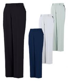 [秋冬用]エコ製品制電ストレッチレディースパンツ[女性用](01-83806)