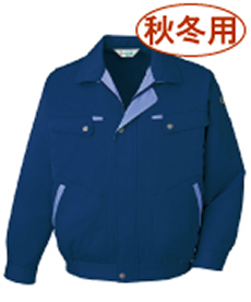 [秋冬用]低発塵製品制電長袖ブルゾン[JIS T8118適合](01-840)