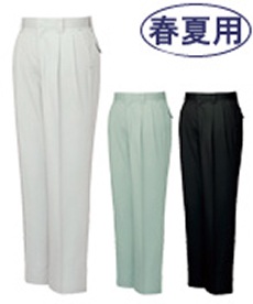 [春夏用]クールメッシュツータックパンツ(01-84001)