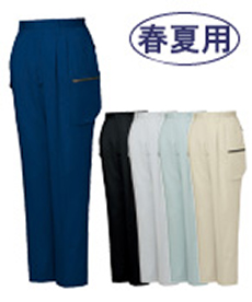 [春夏用]ストレッチツータックカーゴパンツ[綿100%](01-84202)