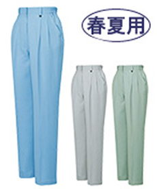 [春夏用]エコ高制電レディースツータックパンツ[IEC規格適合・裏付][女性用](01-84406)