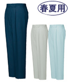[春夏用]吸汗速乾ワンタックパンツ(01-84801)