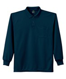 [通年]製品制電吸汗速乾長袖ポロシャツ[胸ポケット有り、JIS T8118適合](01-84974)