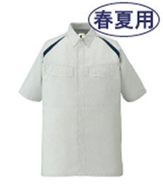 [春夏用]エコ製品制電半袖シャツ[JIS T8118適合](01-85114)