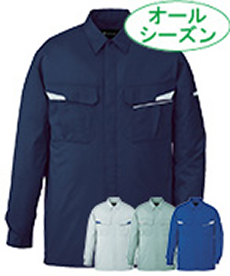 [通年]製品制電ストレッチ長袖シャツ[JIS T8118適合](01-85604)