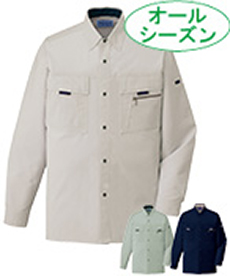 [通年]まるごとストレッチ長袖シャツ(01-85904)