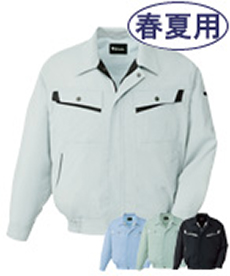 [春夏用]エコ製品制電長袖ブルゾン[JIS T8118適合](01-86000)