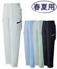 [春夏用]エコ製品制電ワンタックカーゴパンツ[JIS T8118適合](01-86002)