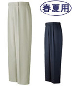 [春夏用]ポケットレス製品制電ワンタックパンツ(01-86501)