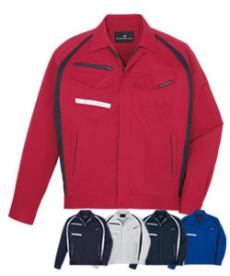 [春夏用]エコ製品制電ストレッチ長袖ジャンパー[男女兼用](01-87600)