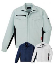 [春夏用]エコ製品制電ストレッチ長袖ジャンパー[男女兼用](01-87800)