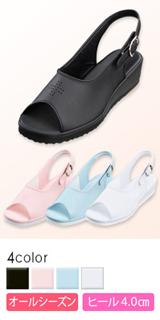 [通年]リーズナブル価格と軽さが自慢のオフィスサンダル<シングルベルト>(01-F758)