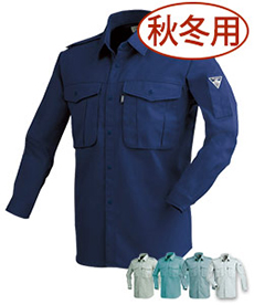 [秋冬用]プリーツロンMINI長袖シャツ(02-1284)