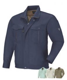 [春夏用]プリーツロン綿100%長袖ブルゾン(02-1354)