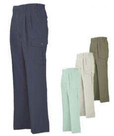 [春夏用]プリーツロン綿100%カーゴパンツ(02-1356)